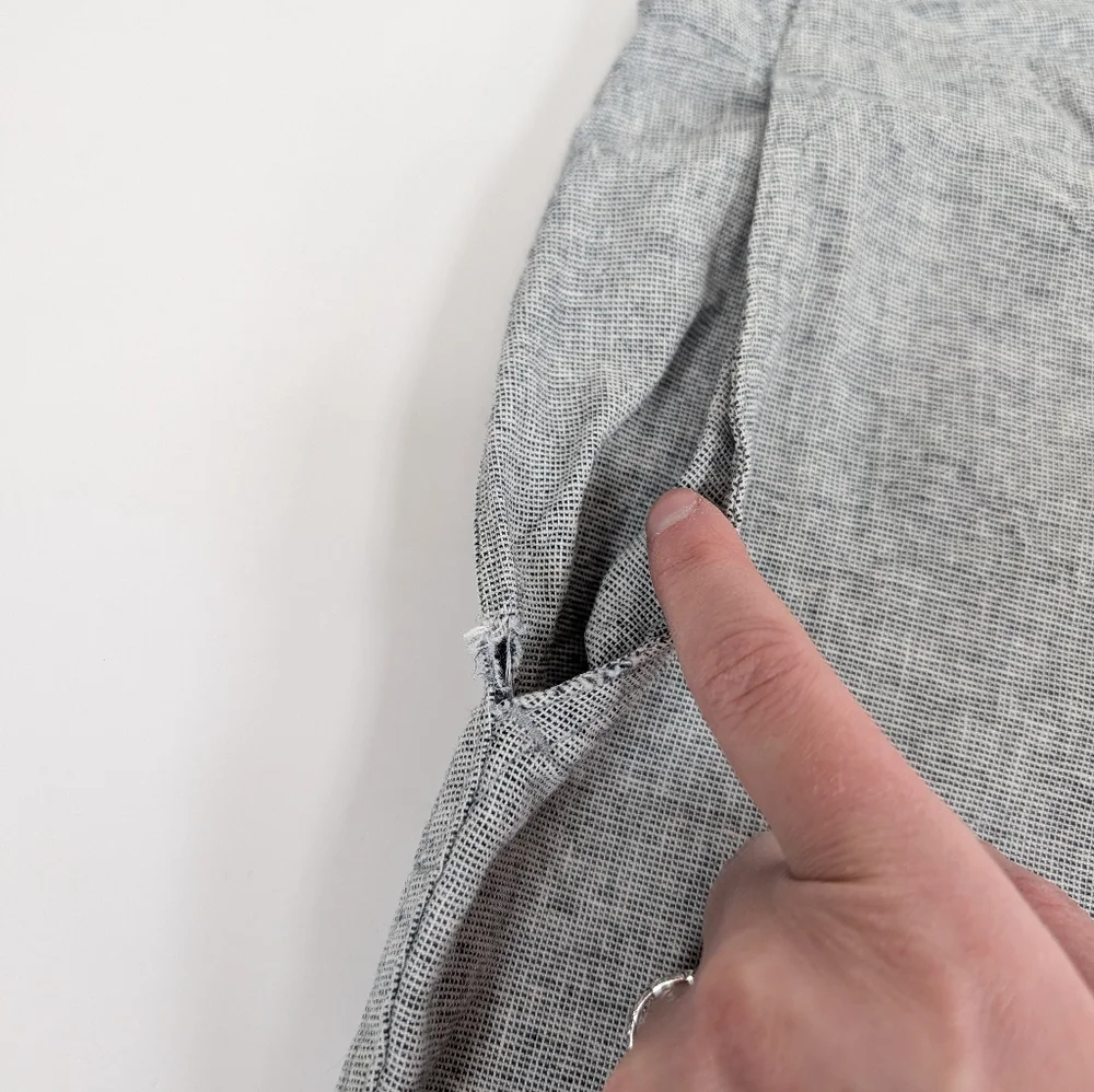 36x32 Banana Republic Linen Cotton Blend Light Gray Trousers [180]